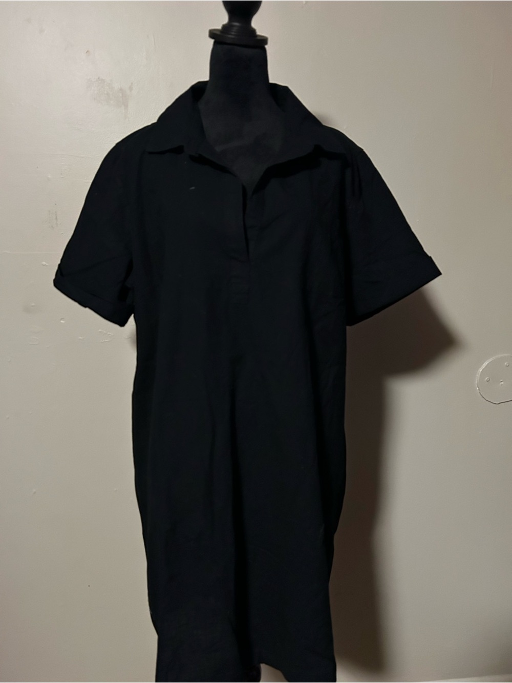 Karen Scott Black Short Sleeve Polo Shirt